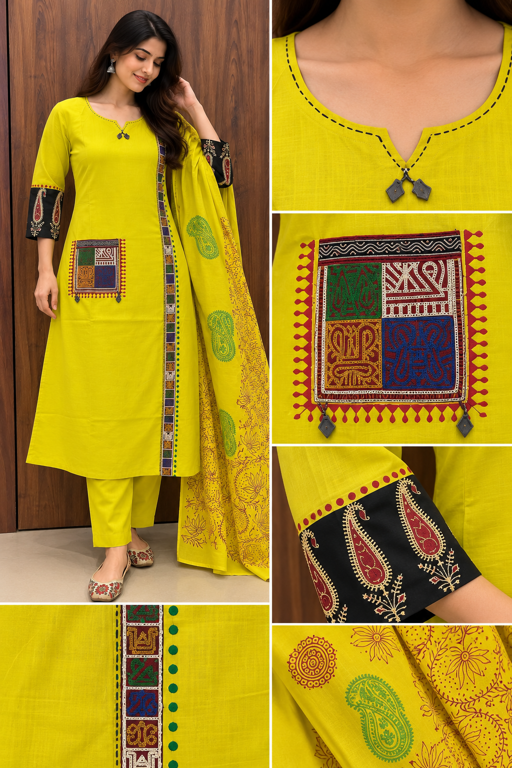 GAMTHI POCKET DUPATTA SET (#132)