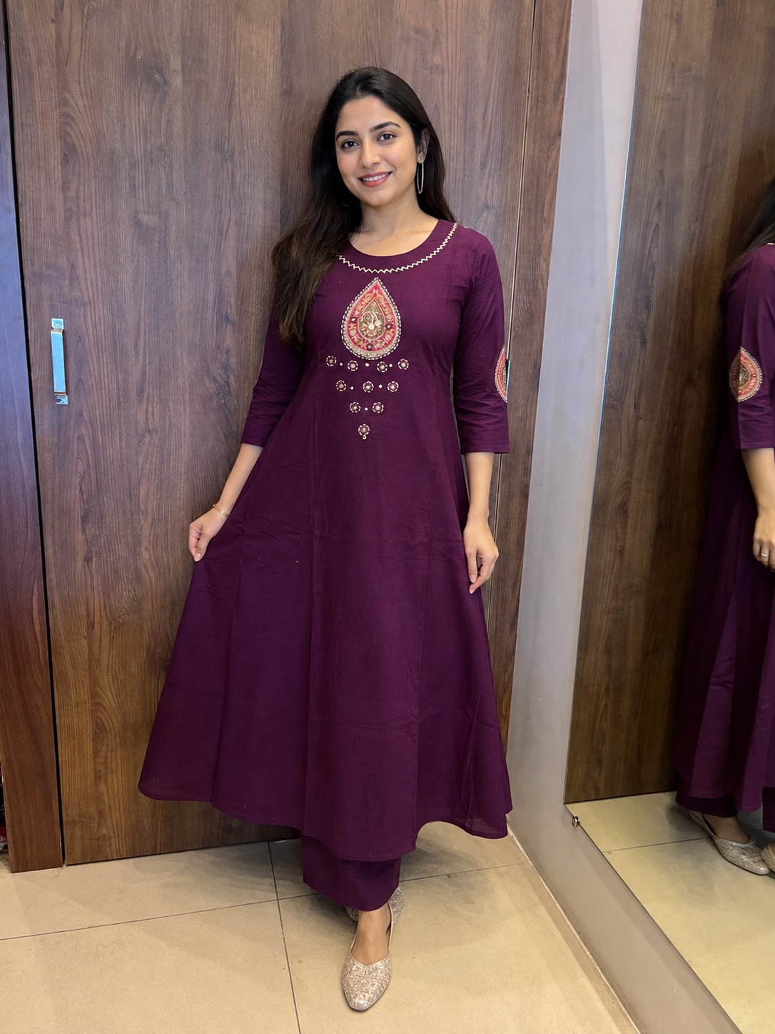 WINE GAMTHI DUPATTA SET (#100)