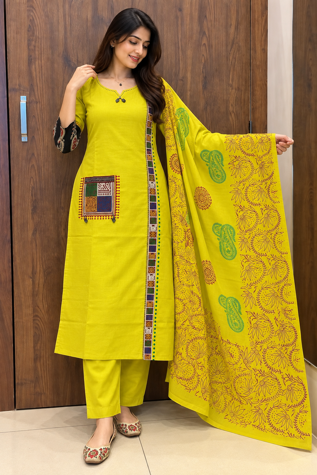 GAMTHI POCKET DUPATTA SET (#132)