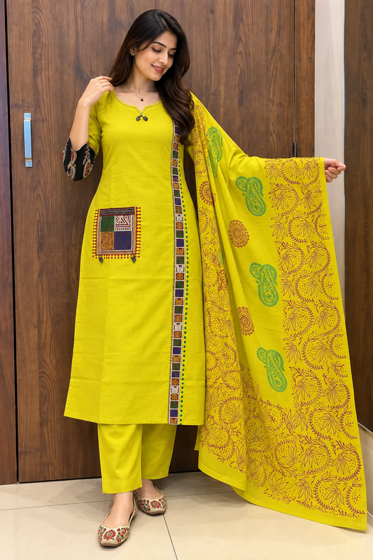 GAMTHI POCKET DUPATTA SET (#132)