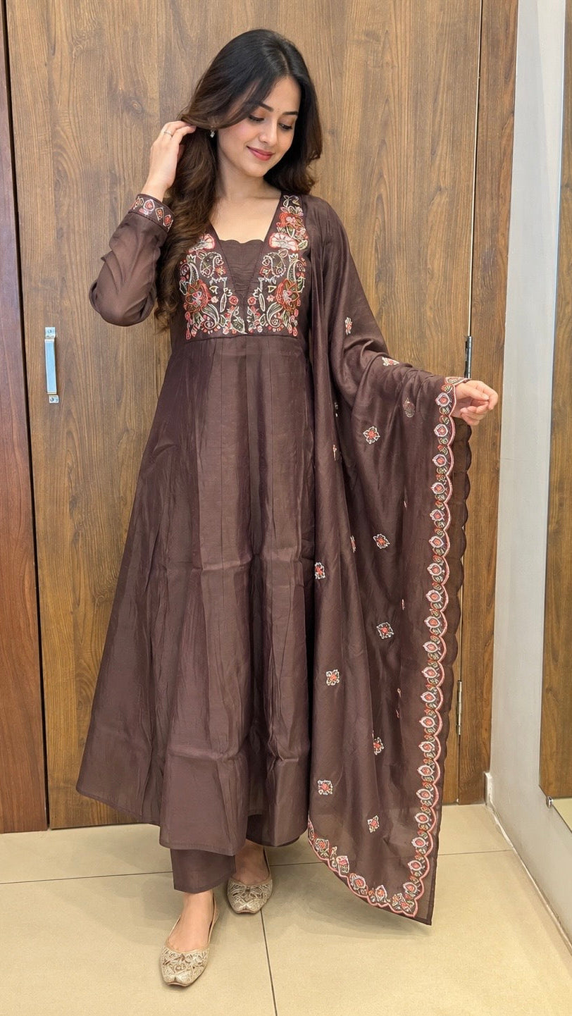 Cocoa Garden Anarkali Set (#111)