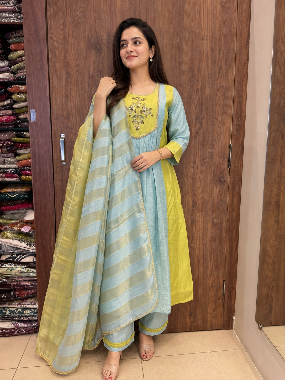 PASTEL BLOOM ANARKALI SET (#86)