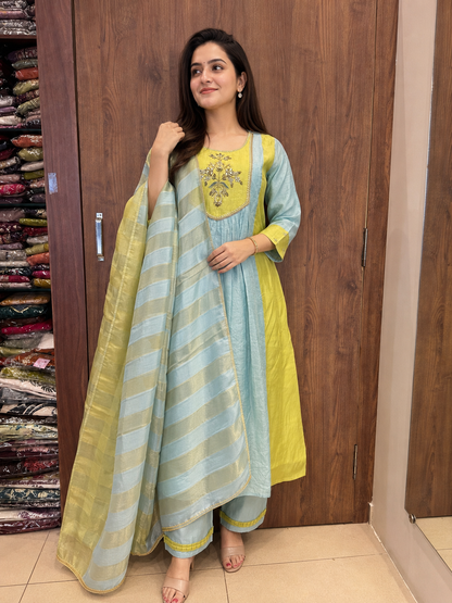PASTEL BLOOM ANARKALI SET (#86)