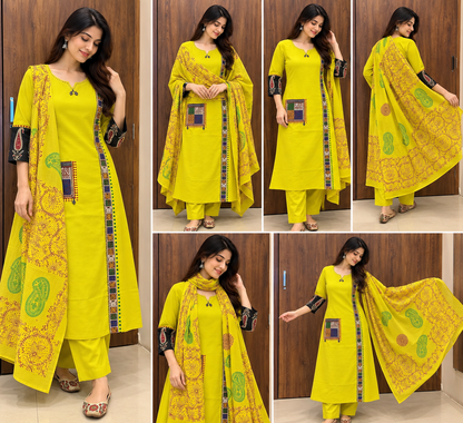 GAMTHI POCKET DUPATTA SET (#132)