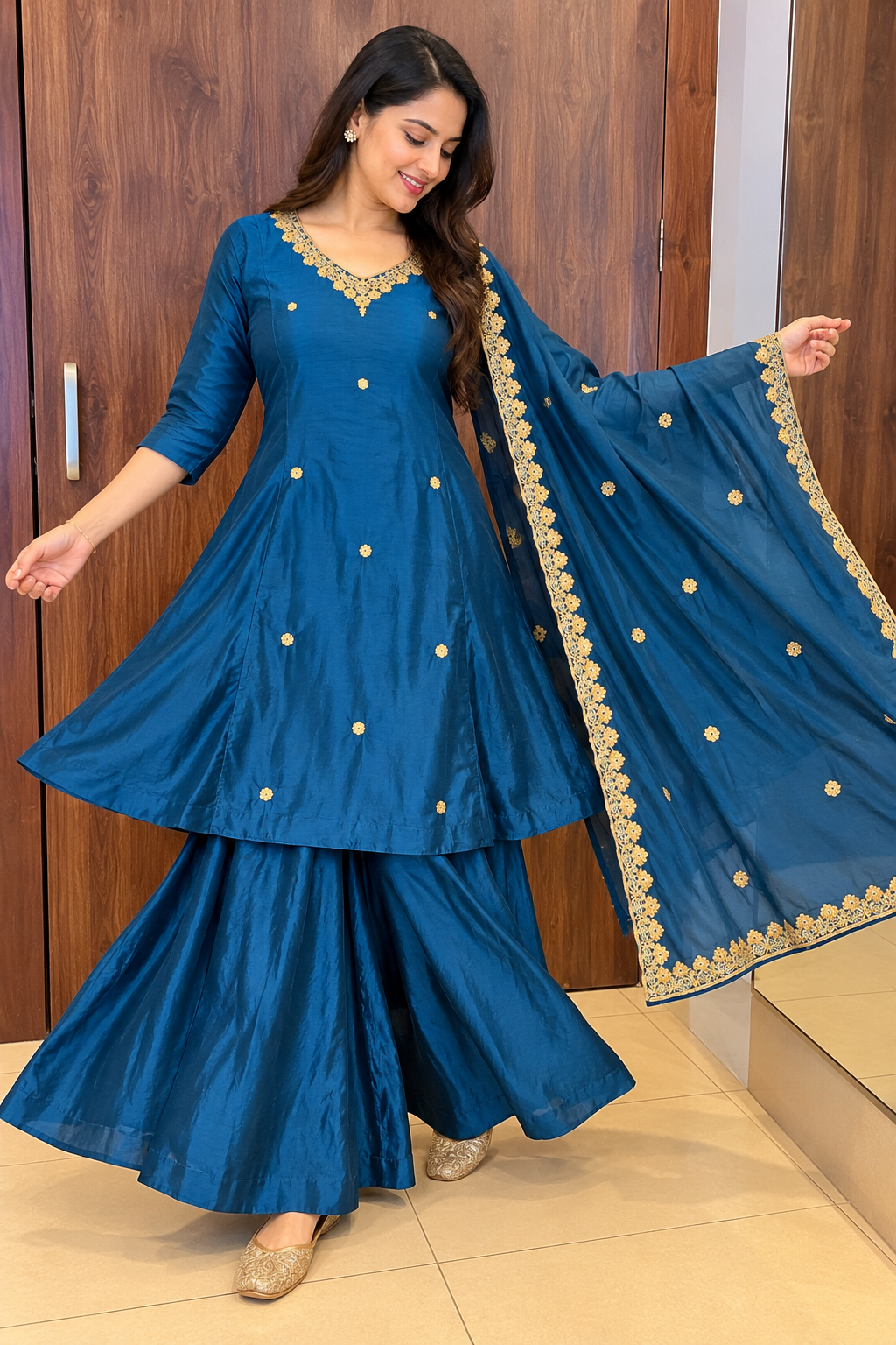 Royal Teal Blue CHINON SARARAA SET (#139)
