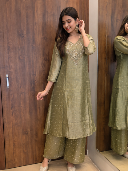 Olive Zari Grace Suit Set (#75)
