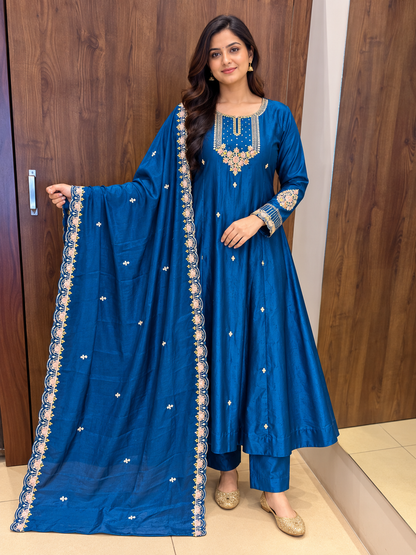 ROYAL BLUE ANARKALI SET (#162)