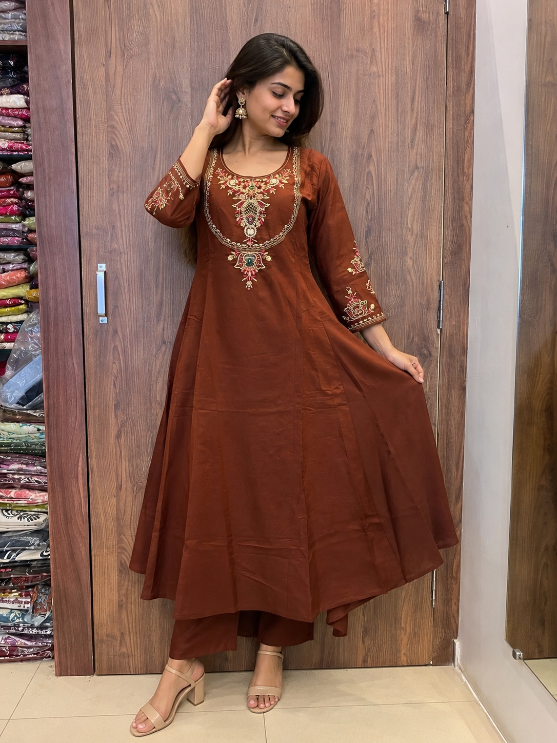 ROYAL COCOA ANARKALI SET (#72)