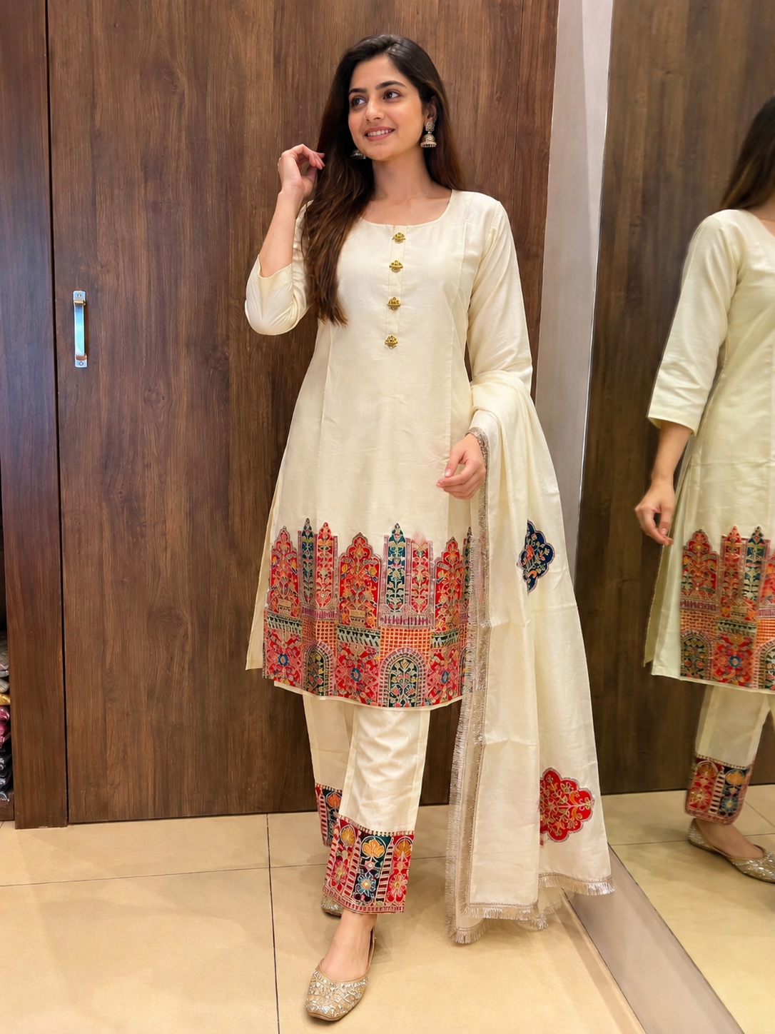 Heritage Bloom Embroidered Kurta Set (#81)