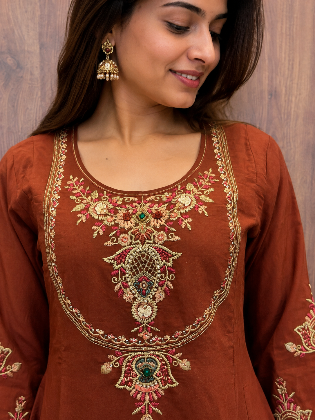 ROYAL COCOA ANARKALI SET (#72)