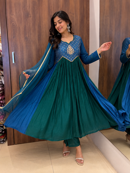 NEELMAYURI ANARKAI SET