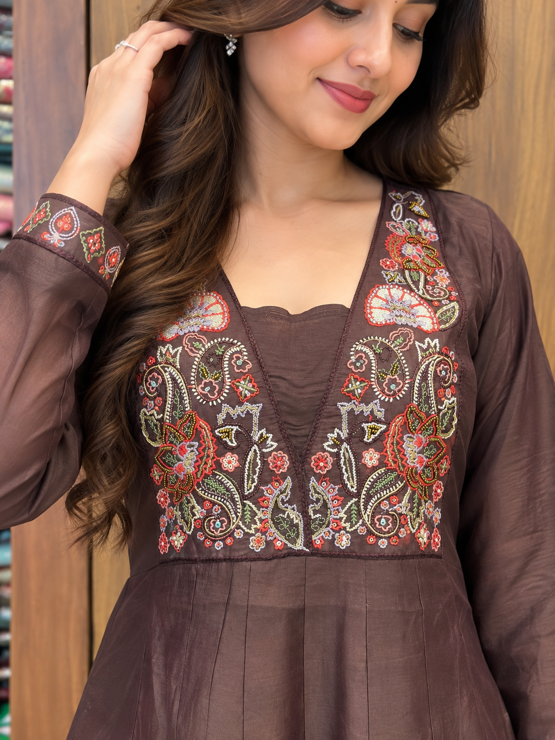Cocoa Garden Anarkali Set (#111)
