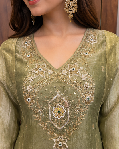 Olive Zari Grace Suit Set (#75)