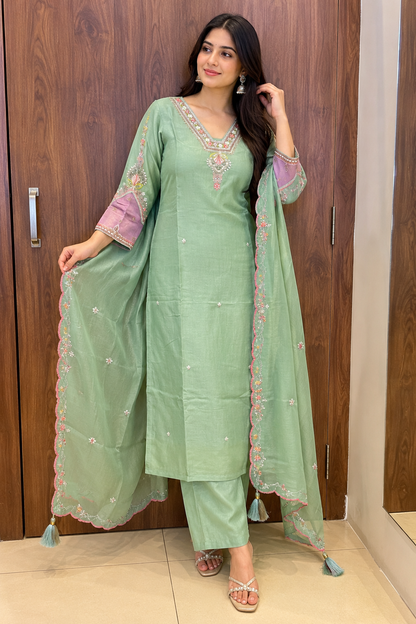 Pastel Charm Kurta Pant Set (#148)