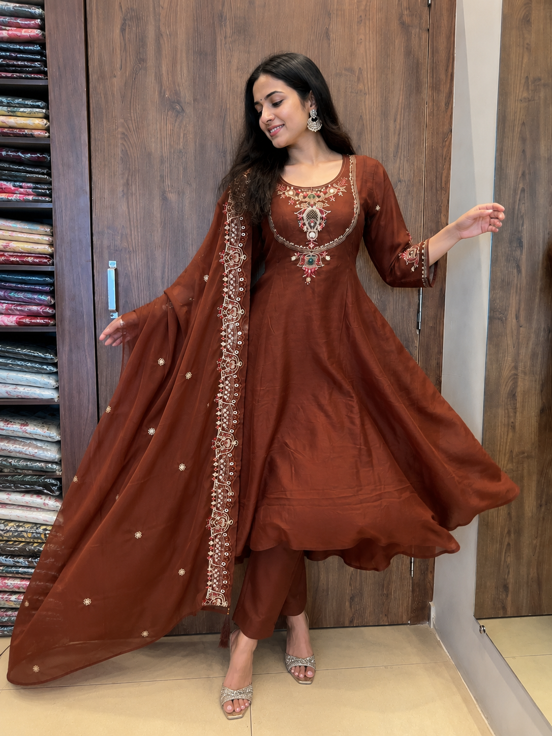 ROYAL COCOA ANARKALI SET (#72)