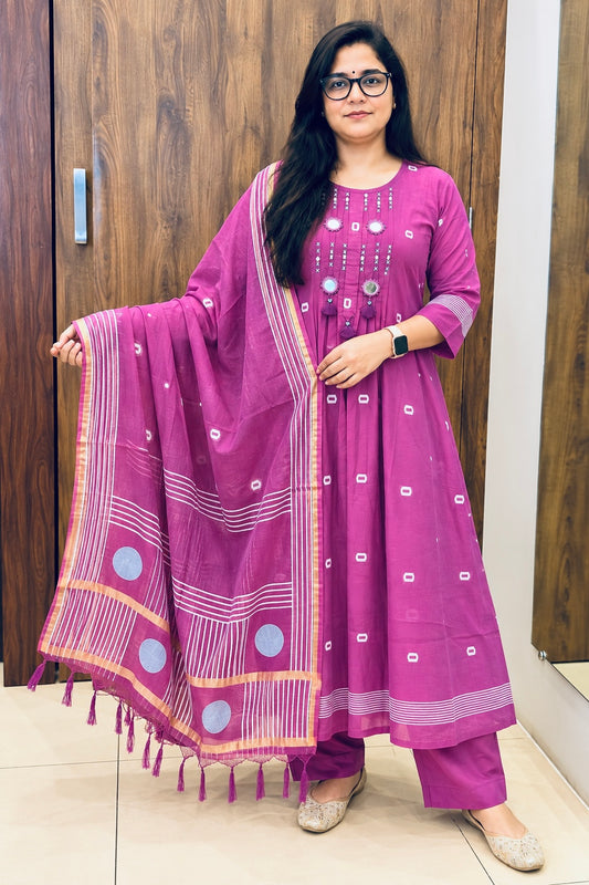 JAMDANI DUPATTA SET (#133)