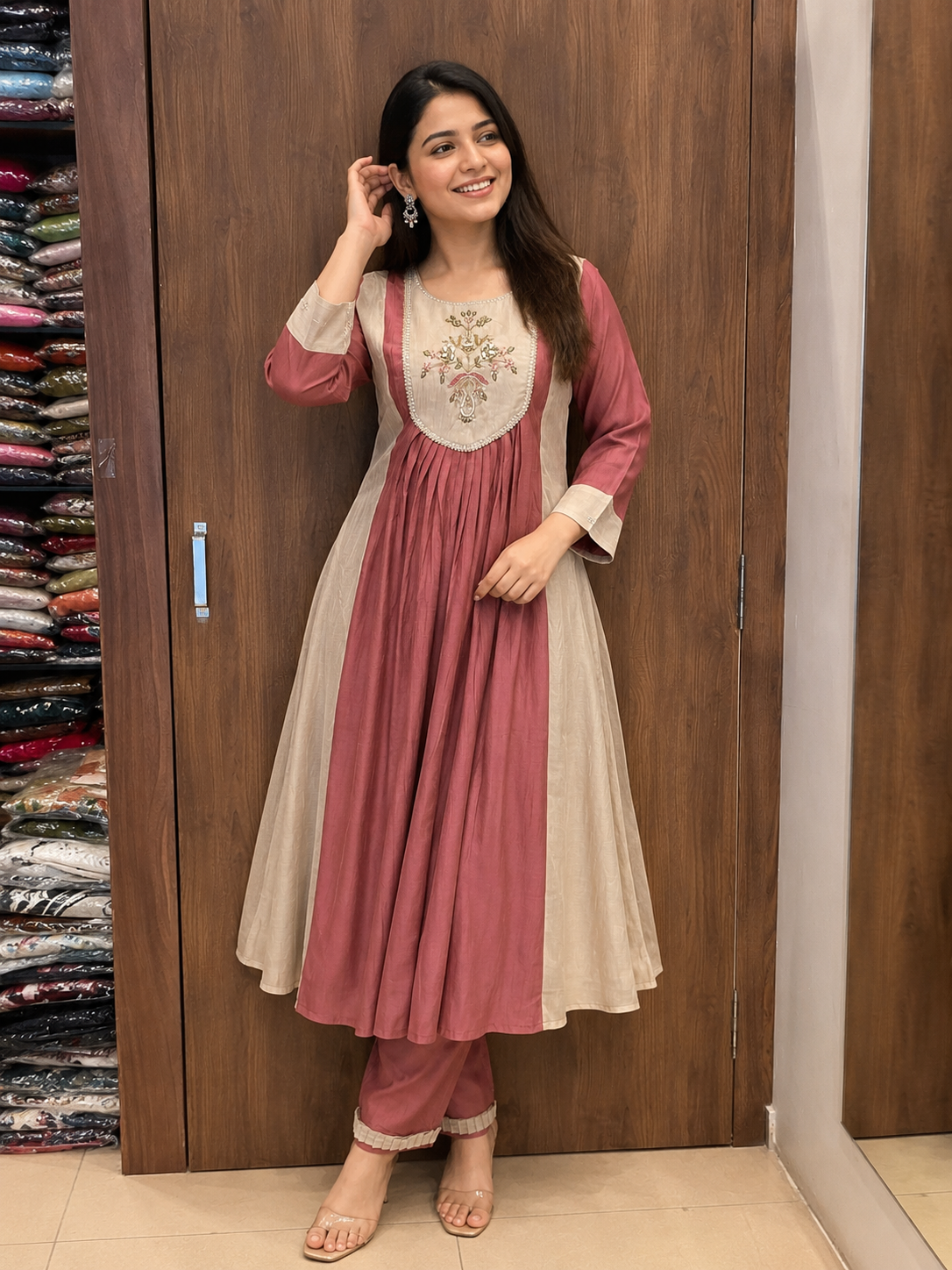 BLUSH BLOOM ANARKALI SET (#87)
