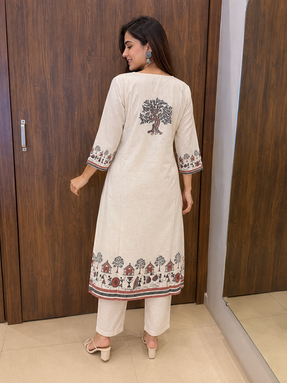 WARLI ART DUPATTA SET (#103)