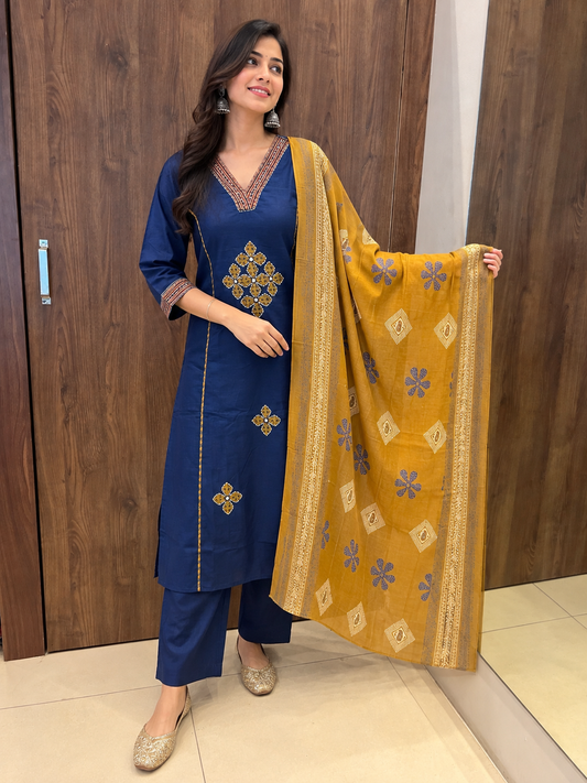 APPLIC WORK DUPATTA SET (#125)