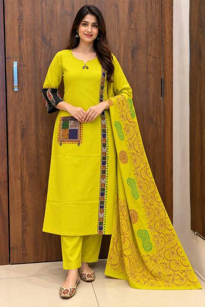 GAMTHI POCKET DUPATTA SET (#132)