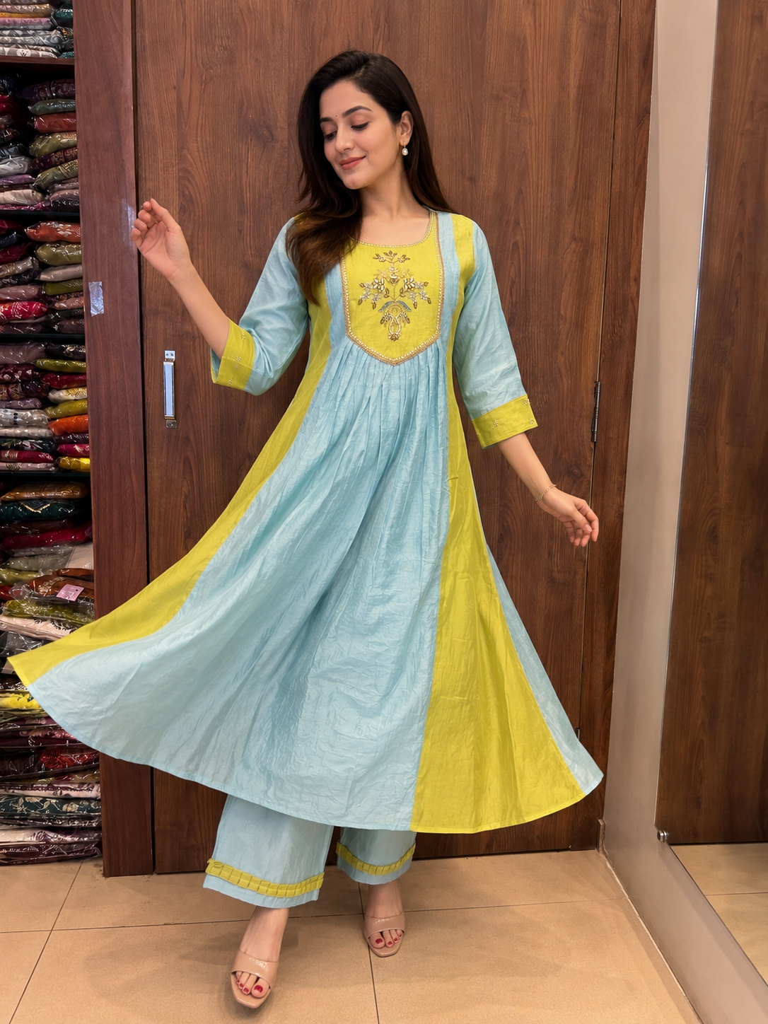 PASTEL BLOOM ANARKALI SET (#86)