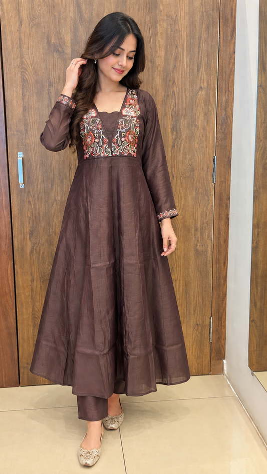 Cocoa Garden Anarkali Set (#111)