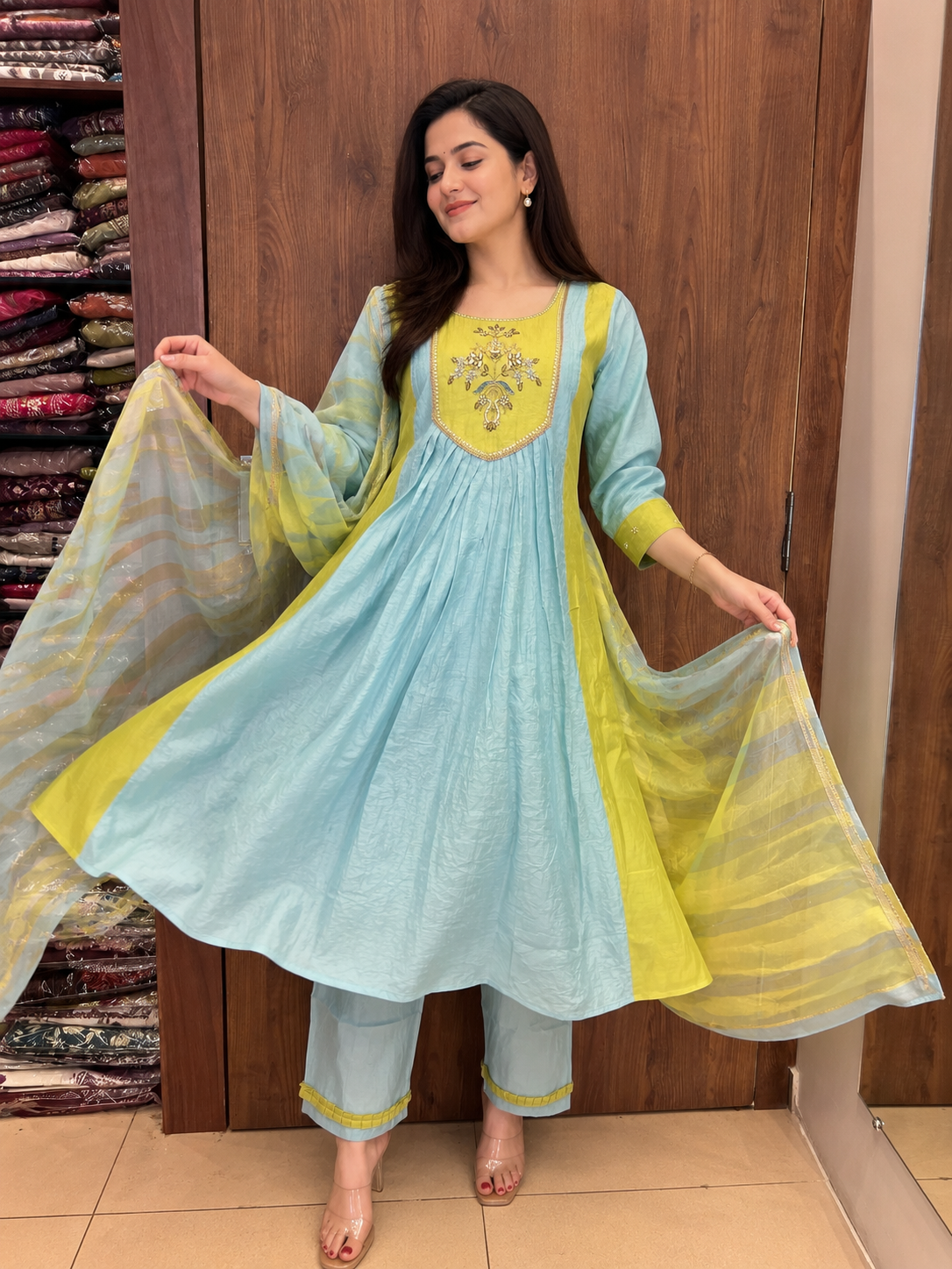 PASTEL BLOOM ANARKALI SET (#86)