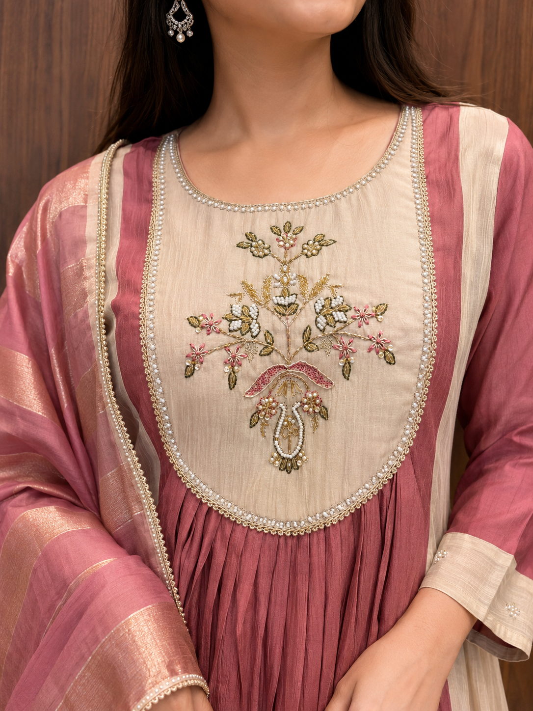 BLUSH BLOOM ANARKALI SET (#87)