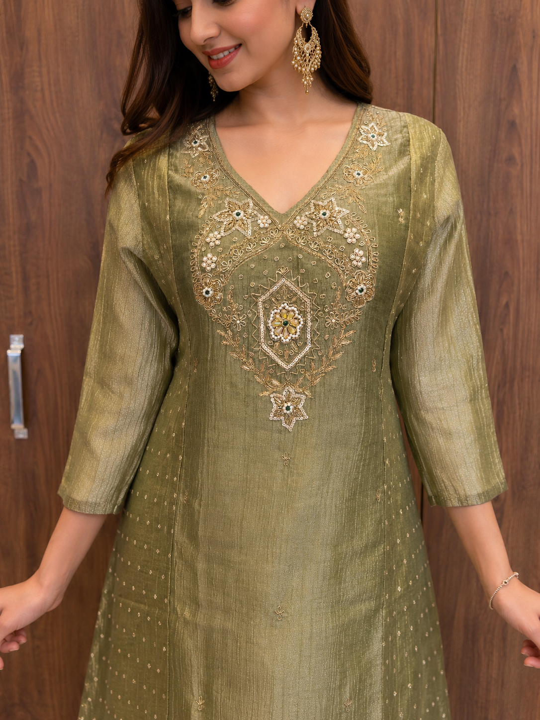 Olive Zari Grace Suit Set (#75)