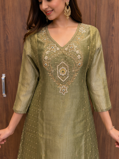 Olive Zari Grace Suit Set (#75)