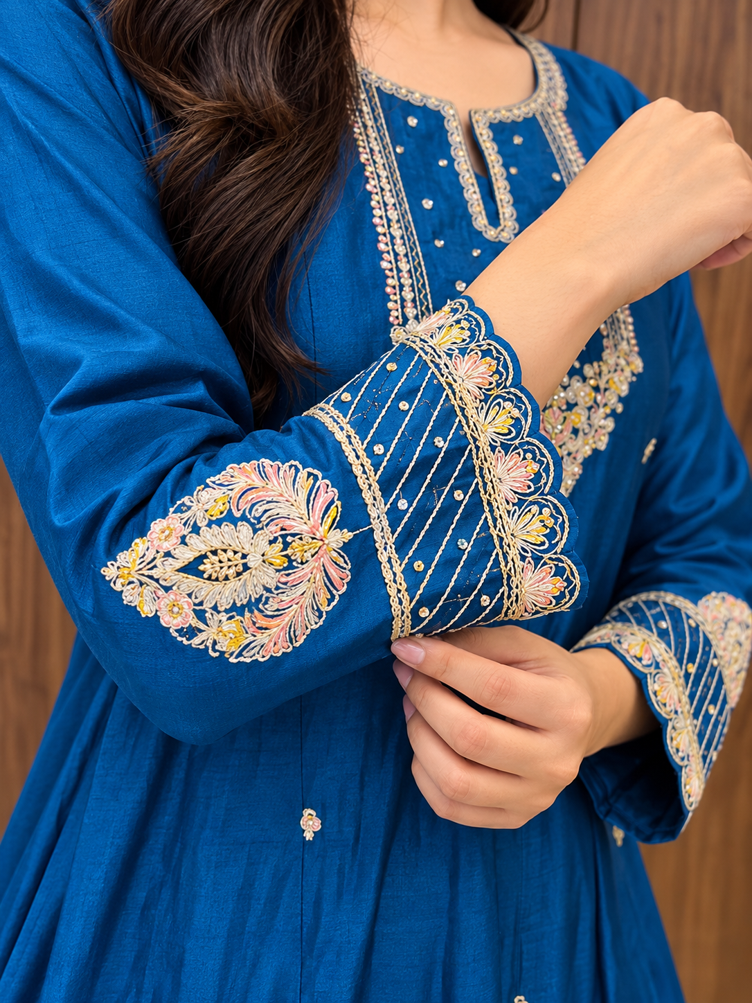 ROYAL BLUE ANARKALI SET (#162)
