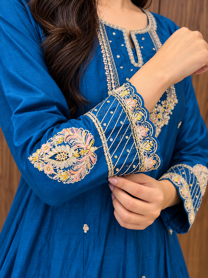 ROYAL BLUE ANARKALI SET (#162)