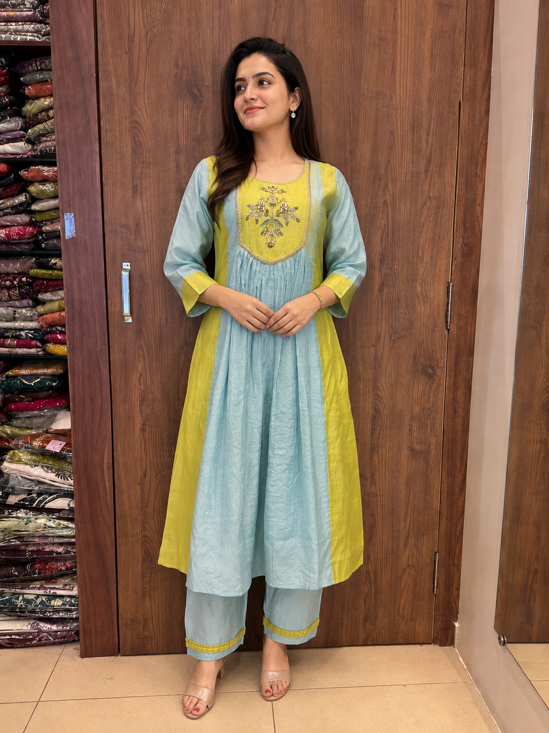 PASTEL BLOOM ANARKALI SET (#86)