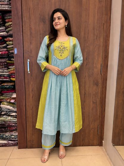 PASTEL BLOOM ANARKALI SET (#86)