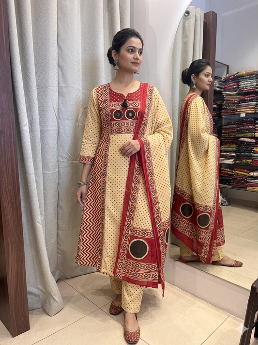 JAIPURI DUPATTA SET (#19)